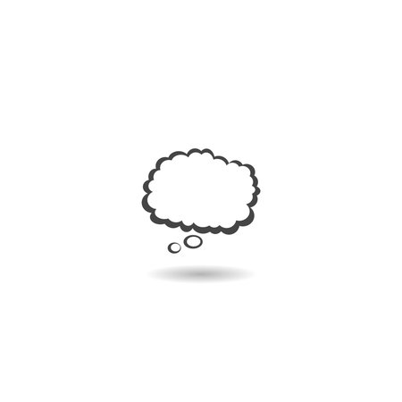 Thought cloud shadow iconのイラスト素材