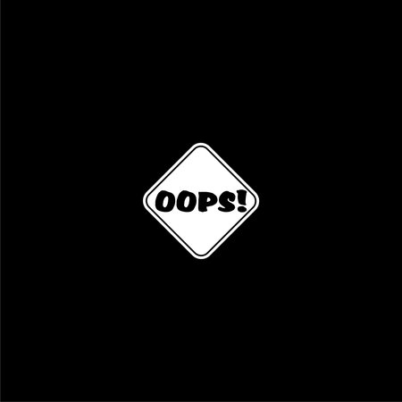Oops sign dark iconのイラスト素材
