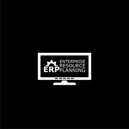 Erp monitor dark iconのイラスト素材