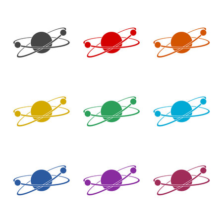 Planet icon colorのイラスト素材