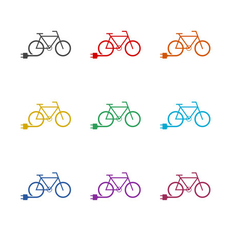 E-bike color iconのイラスト素材