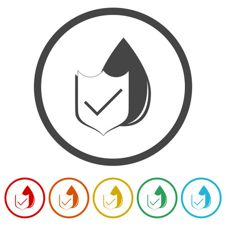 Waterproofing glyph icon ringのイラスト素材