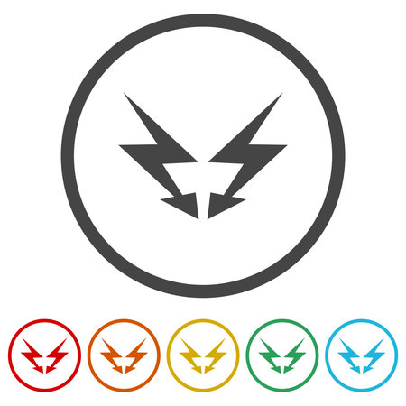 Lightning bolt icon ringのイラスト素材