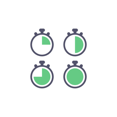 Set of timer icon