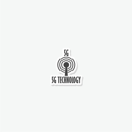 5G technology icon sticker