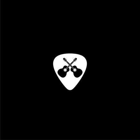 Guitar pick icon darkのイラスト素材