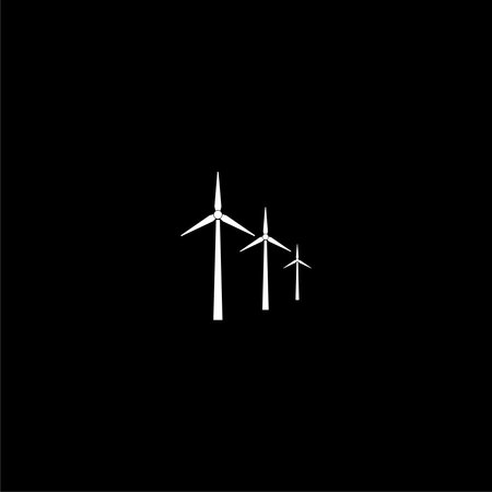 Wind turbine dark iconのイラスト素材