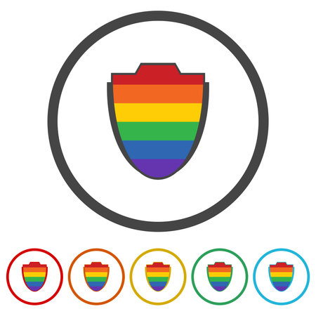 Gay protection sign ring iconのイラスト素材
