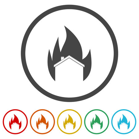 Fire House Icon ringのイラスト素材