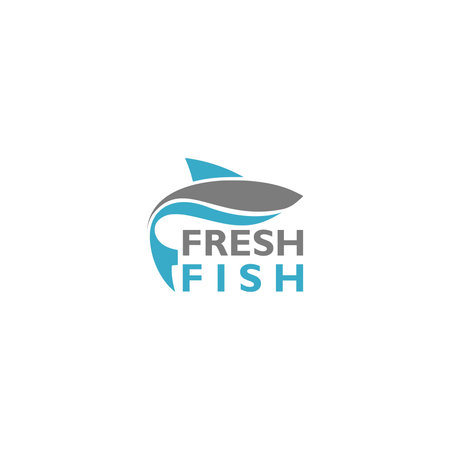 Fresh fish logoのイラスト素材