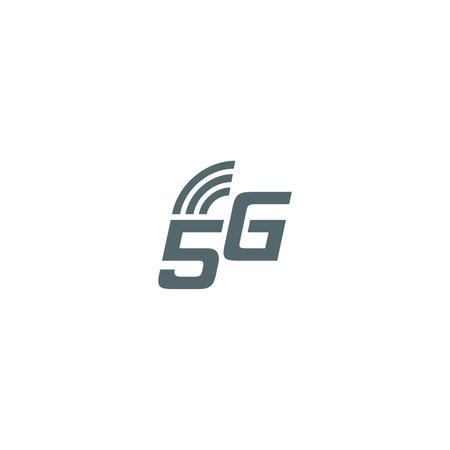 5G icon network coverage area logo
