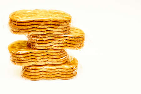 Cookies or crackers sealed in a cellophane blister for protection from viruses