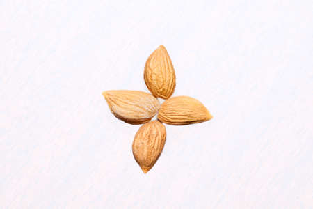 Ripe apricot kernels, taste of warm summer.Excellent culinary supplement