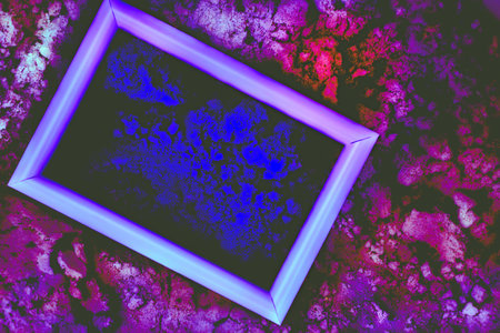 Abstract blue dark frame for text on bordo,pink sand