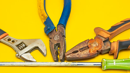 pincers with parallel, flat, and typically serrated surfaces, used chiefly for gripping small...