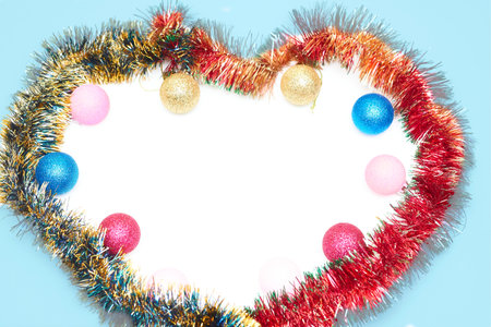 Holiday card for text on a white background with decor elements