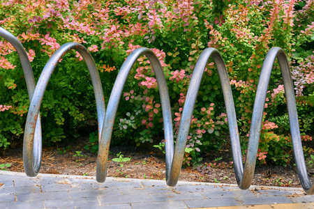 winding in a continuous and gradually widening or tightening curveの写真素材