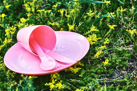 the activity of spending a vacation living in a camp, tent, or camperの写真素材