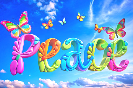 freedom from disturbance, tranquility.Striving to maintain peace and peaceful relationsの素材