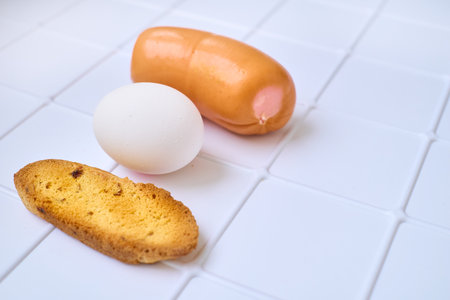 a meal eaten in the morning, the first of the day.の写真素材