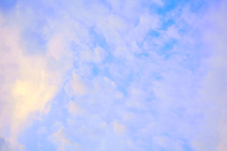 the region of the atmosphere and outer space seen from the earthの写真素材