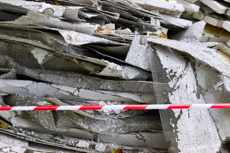 the action or process of causing so much damage to something that it no longer exists or cannot be repairedの写真素材