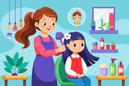 an establishment where a hairdresser, beautician, or couturier conducts business, salonの素材