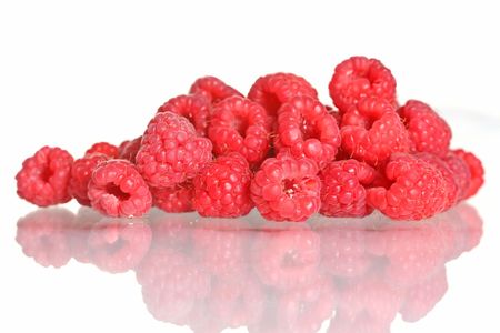 Raspberries, food and nutrition at spring and summer