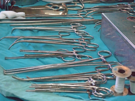 Surgery instruments,  surgery scissorsのeditorial素材