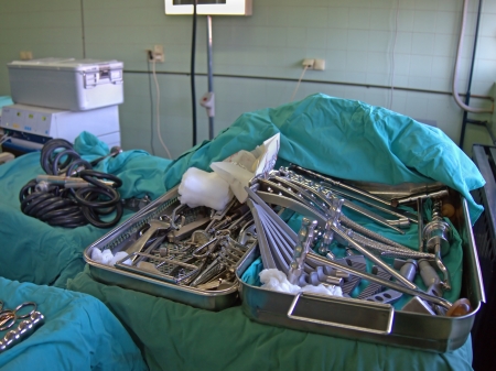 Surgery instruments used in surgeryのeditorial素材