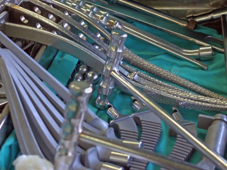 Surgery instruments used in surgeryのeditorial素材