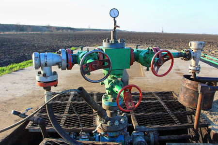 Transportation and measuring of gas and oil through pipesの写真素材