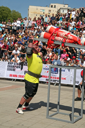 Strongman Champions League stage Serbia, 
Krzysztof Radzikowski - Poland, Haftor Julius Bronson - Iceland, Lauire Nami - Estonia, Martin Wildauer - Austria, Dainis Zageris - Latvia, Daniel Wildt - Germany,  Bjorn S. Peterson - Norway, Akos Nagy - Hungary,のeditorial素材
