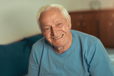 Portrait of senior man  at home