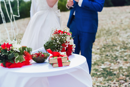 Beautiful wedding flower decorationsの写真素材