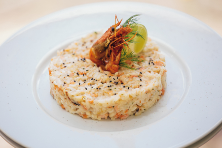 Fried rice with seafoodの写真素材