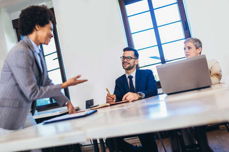 Speaker at business workshop and presentation. Audience at the conference room.の写真素材
