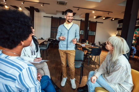 Support group patients on therapy session.Group therapy session, addiction treatment or team...