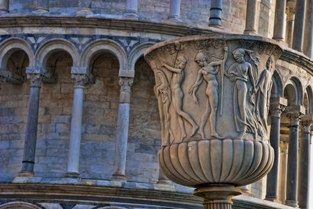 Architectural Detail of Piazza dei Miracoli, Pisa, Italyの写真素材