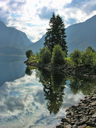The Countryside of Norway on a Summer Day