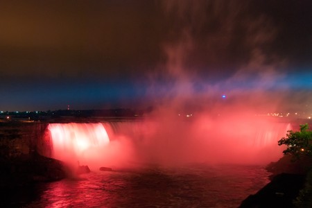 Colors of Niagara Falls by Night, canadaの写真素材