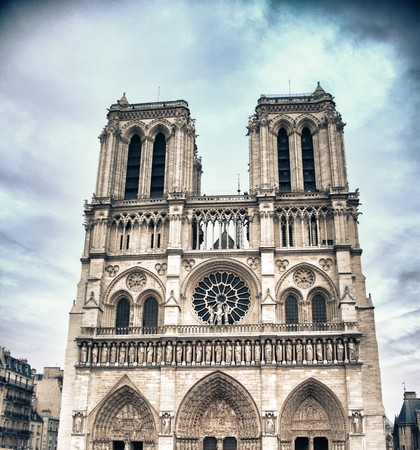 Notre Dame Cathedral in Paris, Franceの写真素材