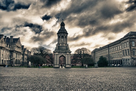 Trinity College Architecture in Dublin, Irelandの写真素材