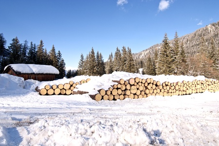 Cold Winter in the Heart of Dolomites, Veneto, Northern Italy