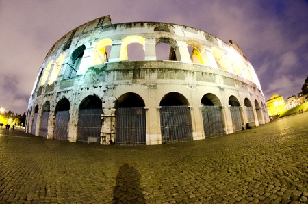 Lights of Colosseum at Night, Italy