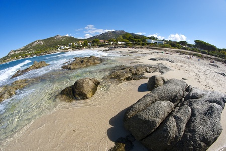 Crystal Waters of Corsica Coast in Franceの写真素材