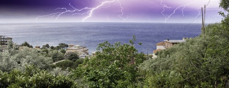 Coast of Liguria during Spring, Italyの写真素材