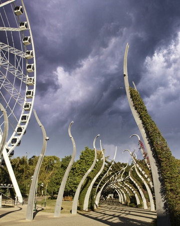 Storm over Brisbane, Australiaのeditorial素材