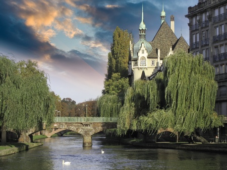 Sky and Clouds over Strasbourg in France