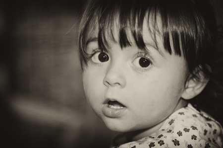 Surprise on a Baby Face Expression, Italy